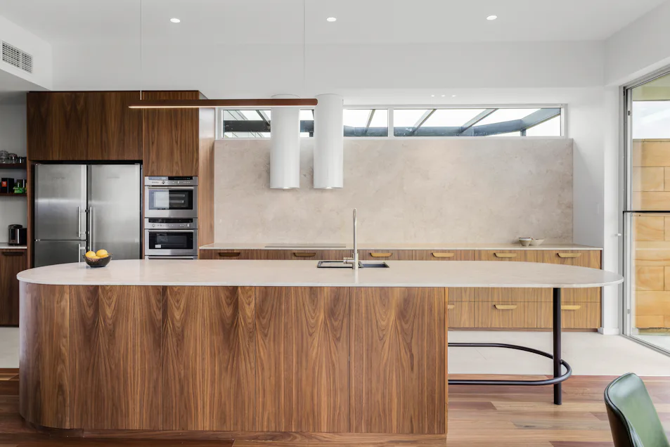 Walnut modern kitchen renovation in Macclesfield