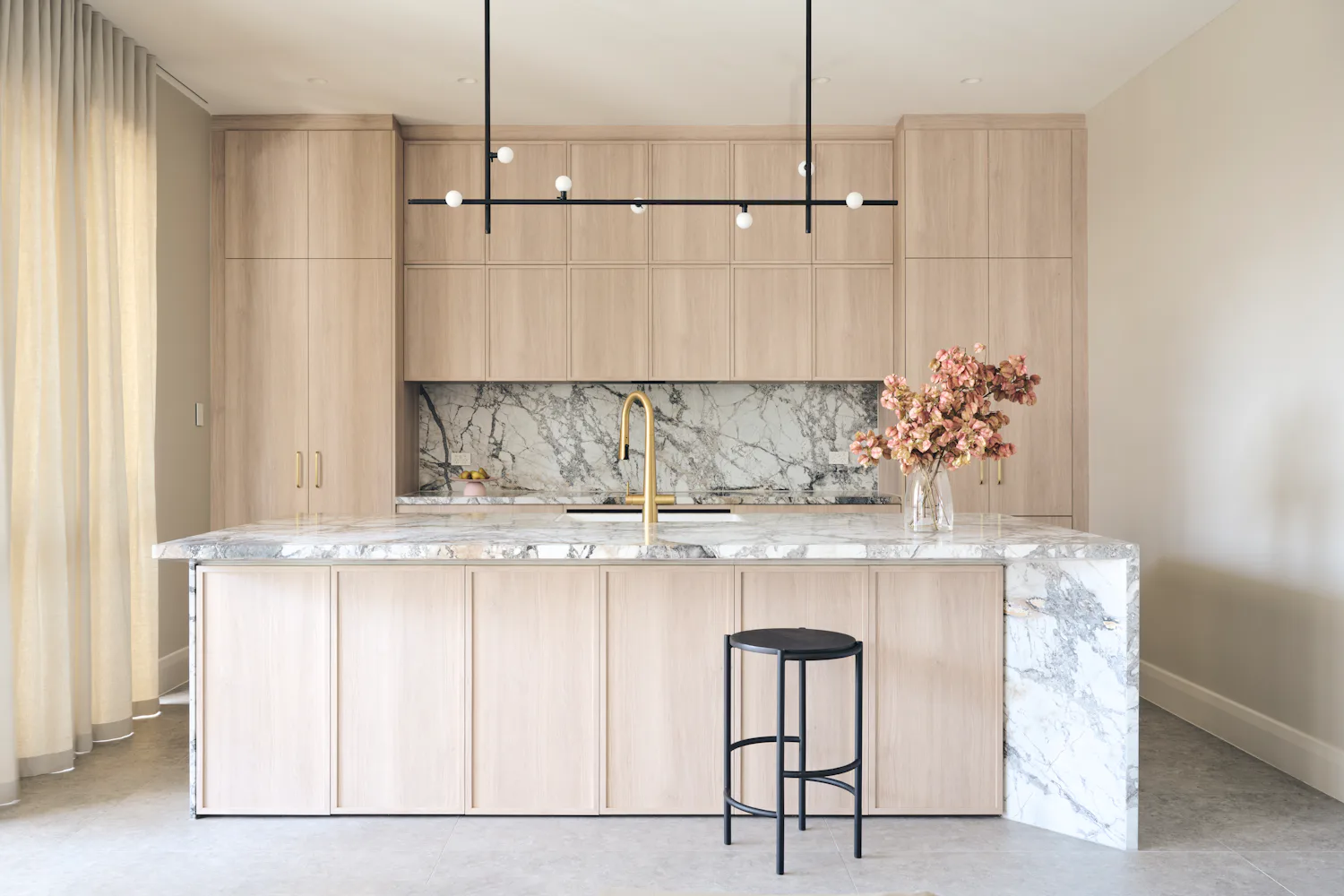Contemporary kitchen designed for an Allenby Gardens bungalow extension